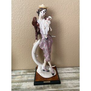 Giuseppe Armani Lady Clown with Puppet 1990s Capodimonte Italy 743C - No Box